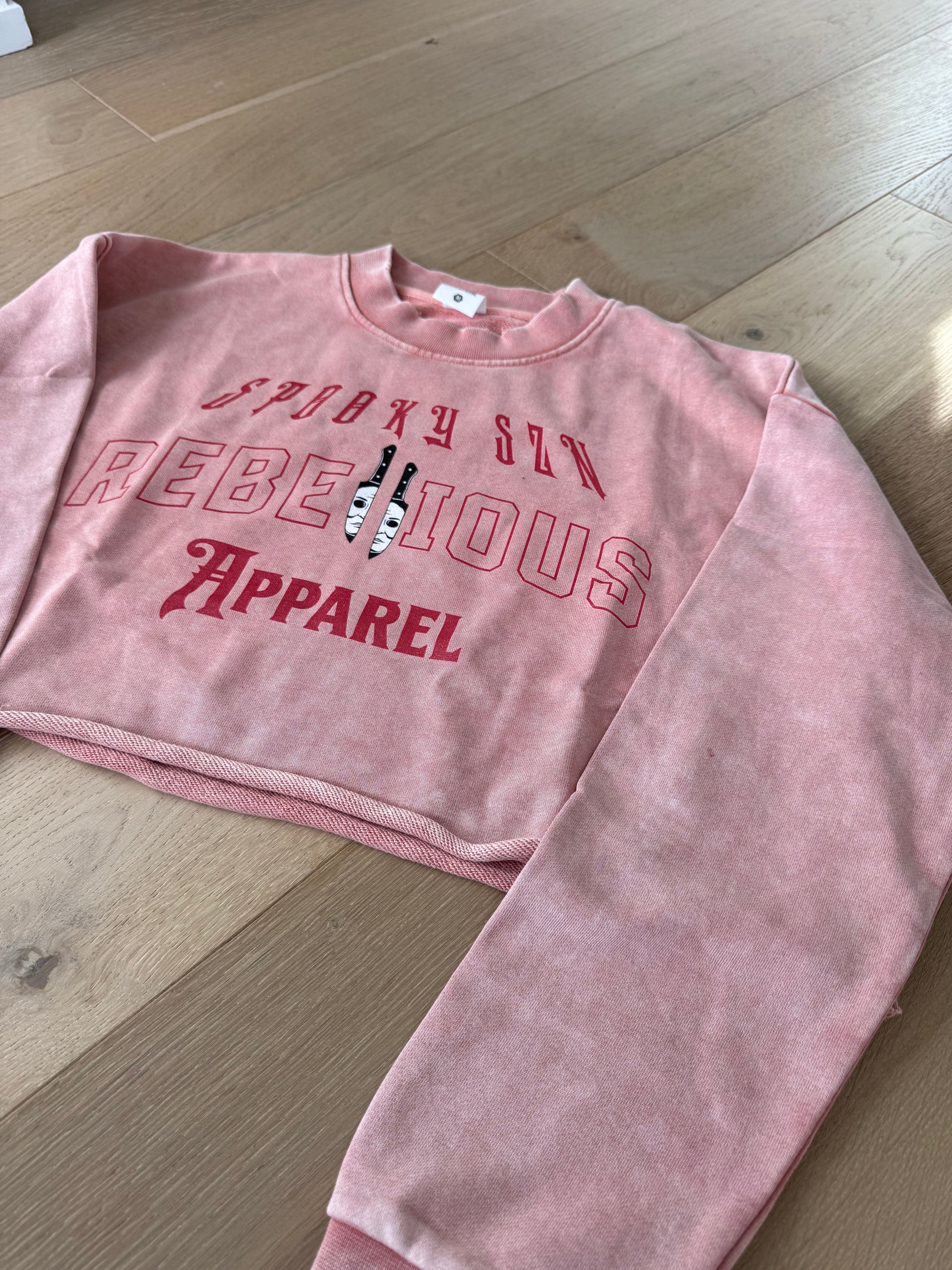 Rebellious After Dark Cropped Crewneck — For Her