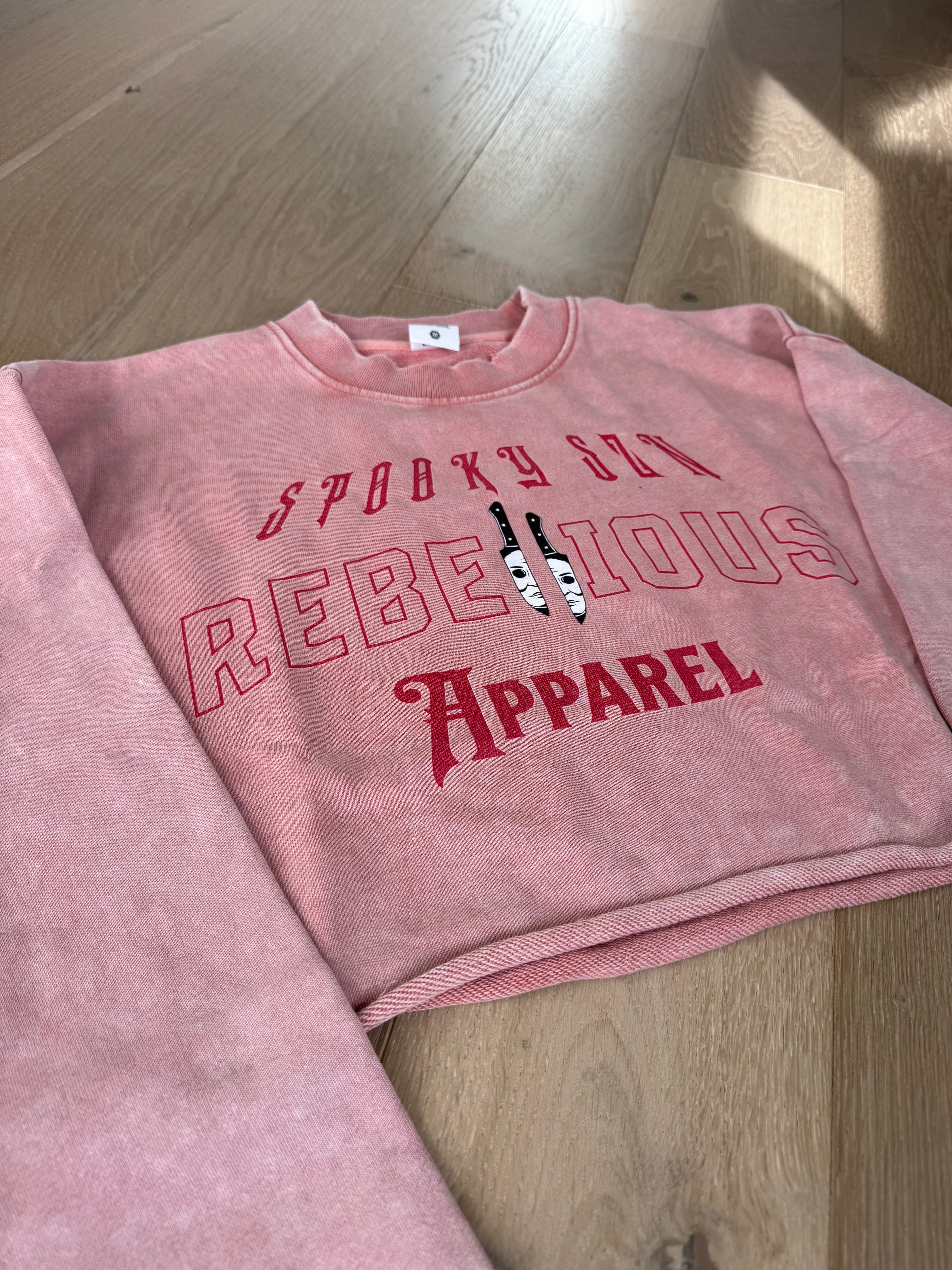 Rebellious After Dark Cropped Crewneck — For Her