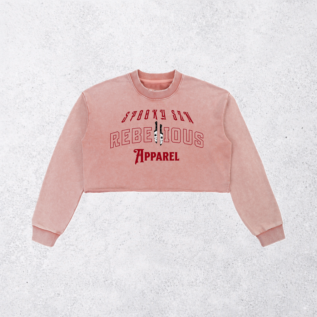 Rebellious After Dark Cropped Crewneck — For Her